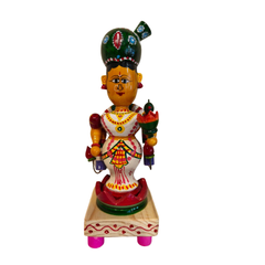 Lakshmi in Padmasana – Authentic Etikoppaka Wooden Idol of Prosperity