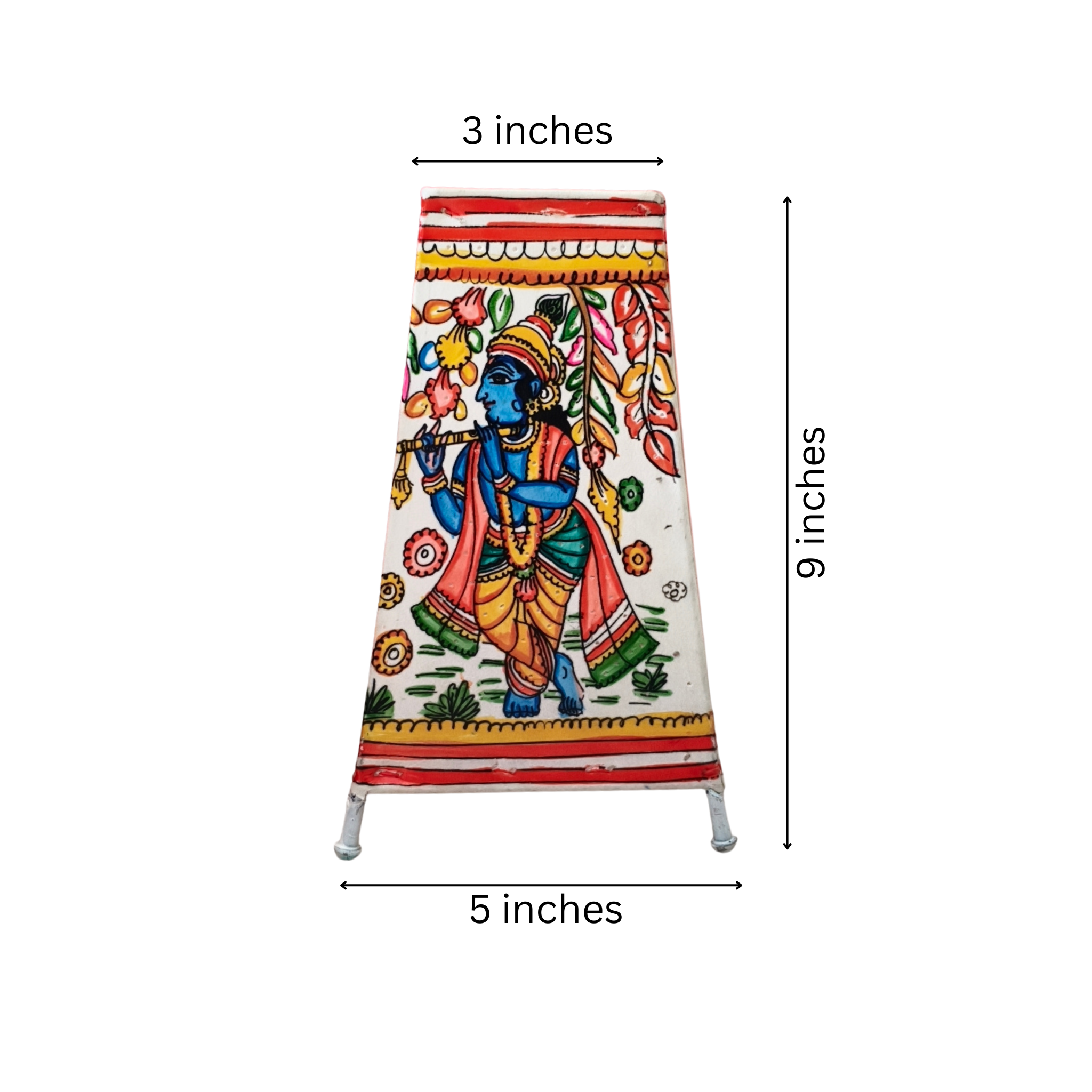 Eternal Love – Radha Krishna Leather Painting | Bed Lamp