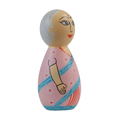Eco friendly wooden granny peg doll