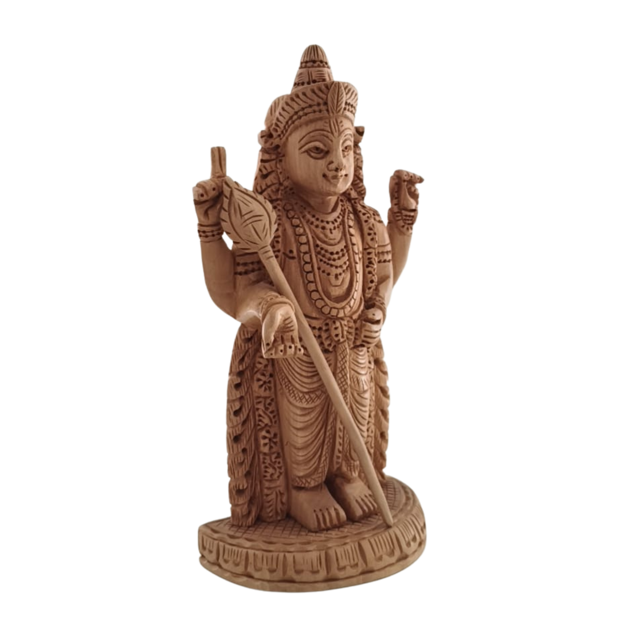 Murugan/Shanmugan Idol | Traditional Hindu Deity Sculpture