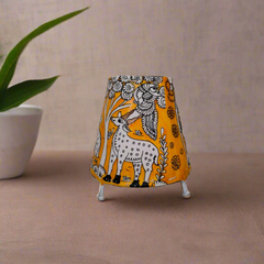 Whimsical Forest Mouse Leather Puppetry Art Lamp Shade | Bed Lamp