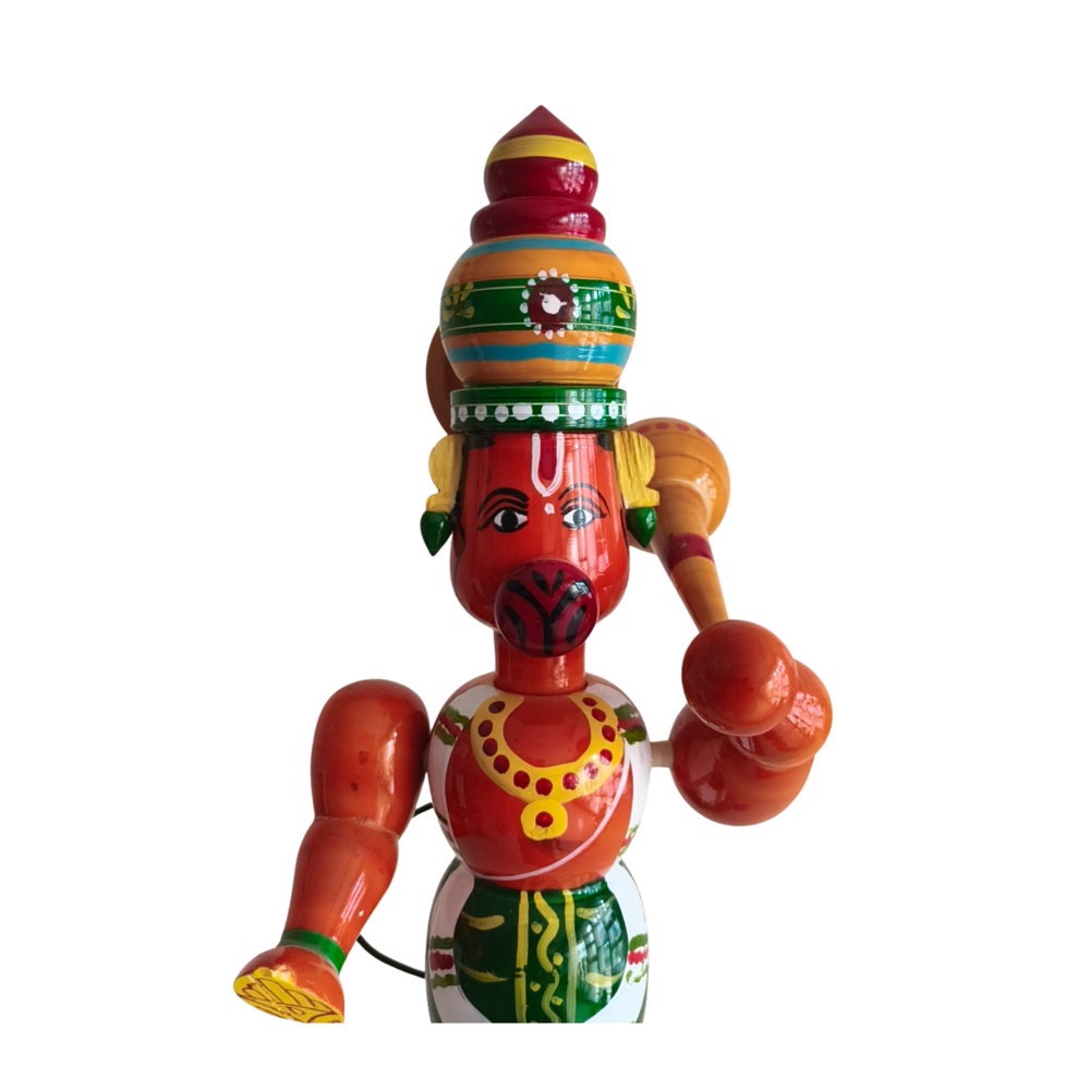 Etikoppaka Lord Hanuman Wooden Statue   Etikoppaka Lacquerware
