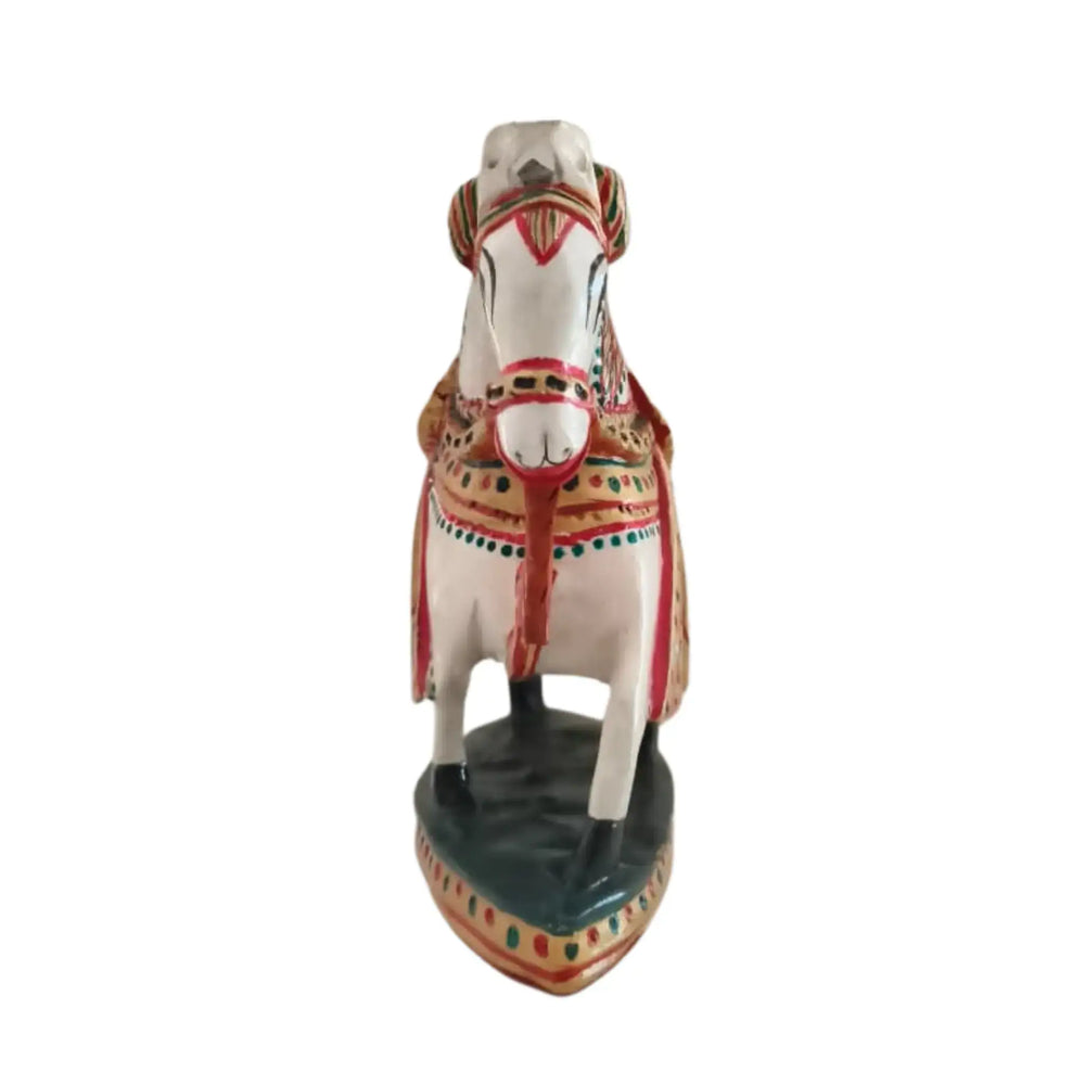 Colorful Hand-Painted Horse with Base | Traditional Art Decor maruthi handicrafts