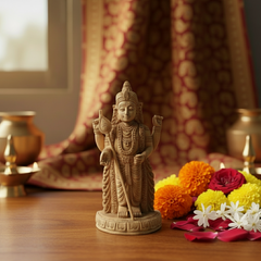 Murugan/Shanmugan Idol | Traditional Hindu Deity Sculpture