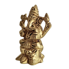 Lord Ganesha Idol with Turban – Remover of Obstacles for Success and Wisdom   Brass Ware