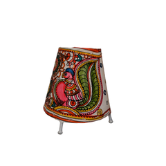 Colorful Peacock Leather Puppetry Artwork – Handcrafted Folk Decor | Bed Lamp