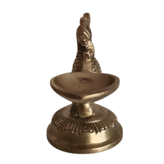 Handcrafted Brass Hamsa (Annapakshi) Table Diya | Traditional Mythical Bird Oil Lamp   Brass Artwork