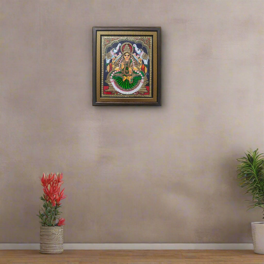 Thanjavur Style Laxmi Devi Painting – Classic Cultural Decor