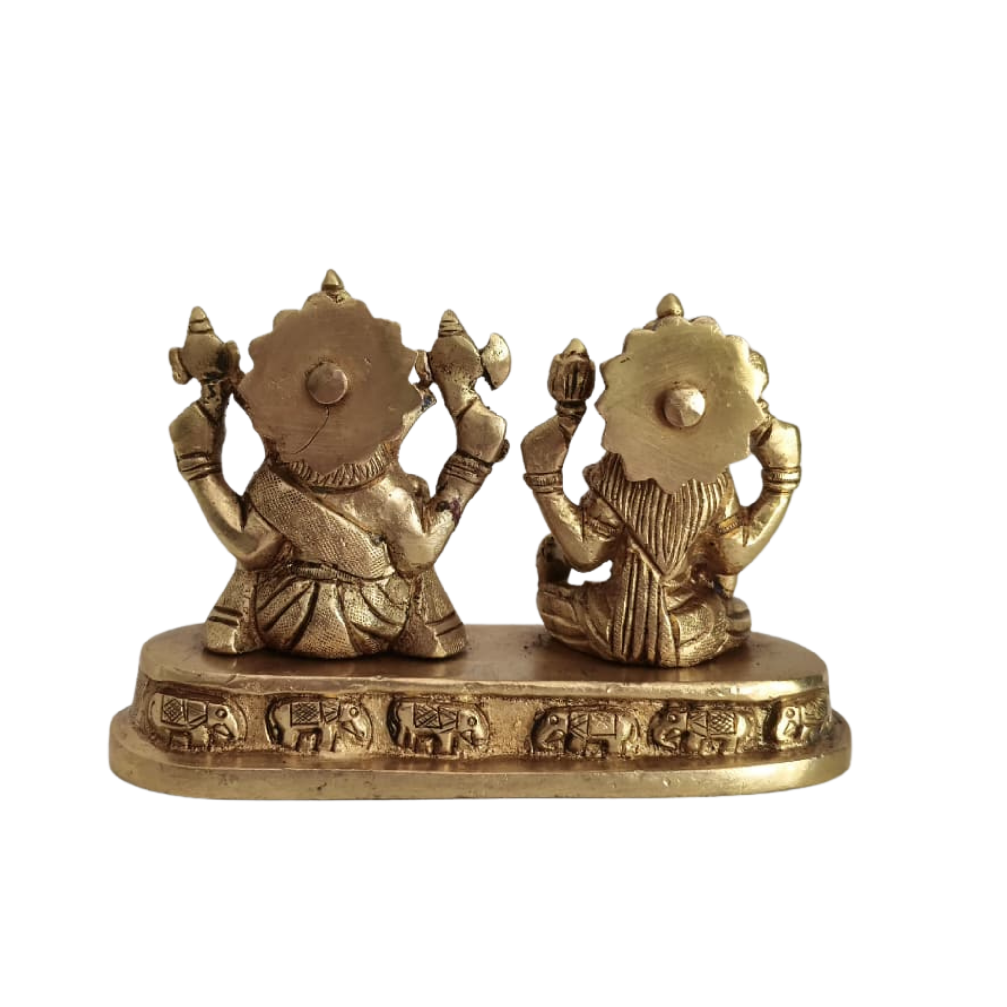 Divine Prosperity – Lakshmi Devi and Ganesha Brass Idol