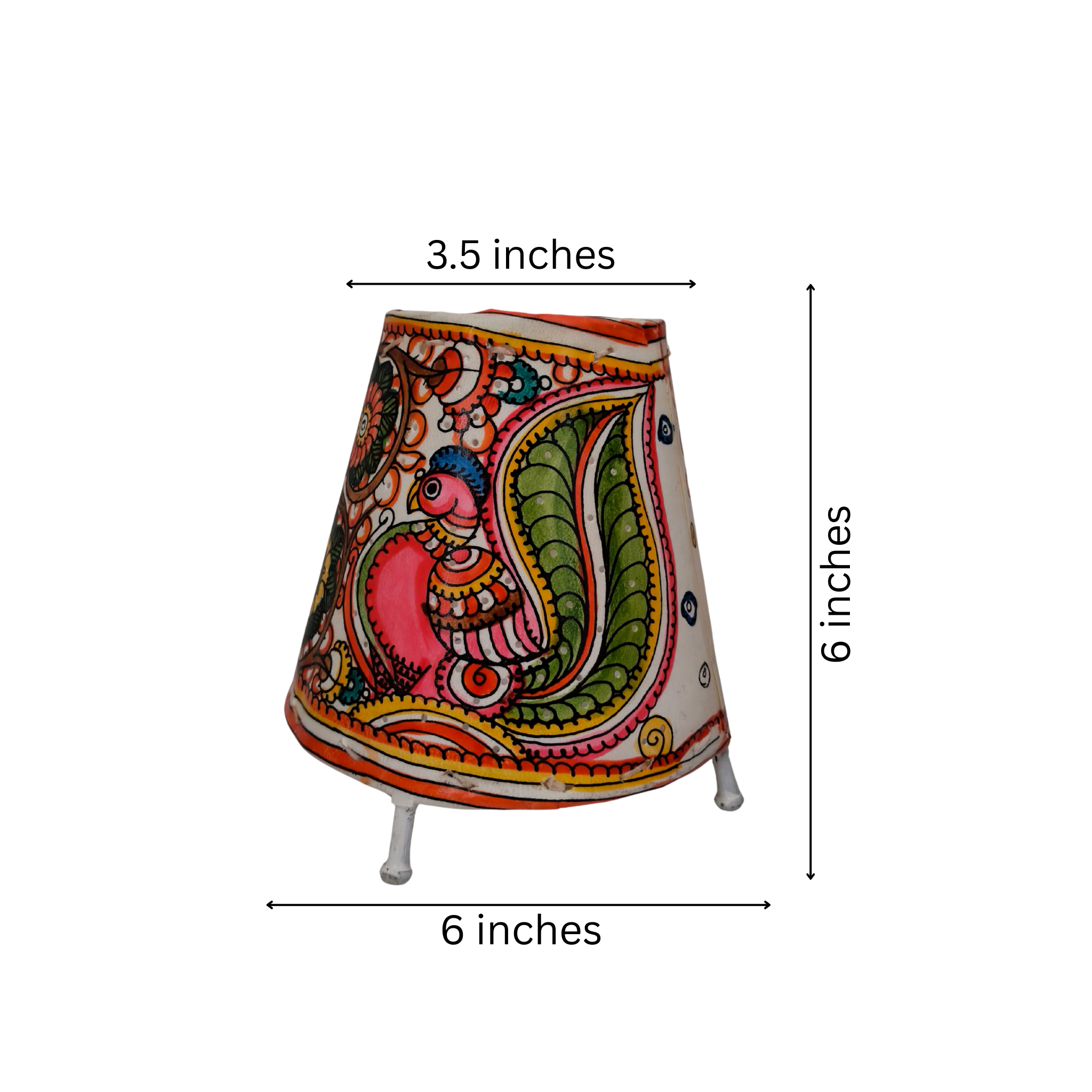 Colorful Peacock Leather Puppetry Artwork – Handcrafted Folk Decor | Bed Lamp