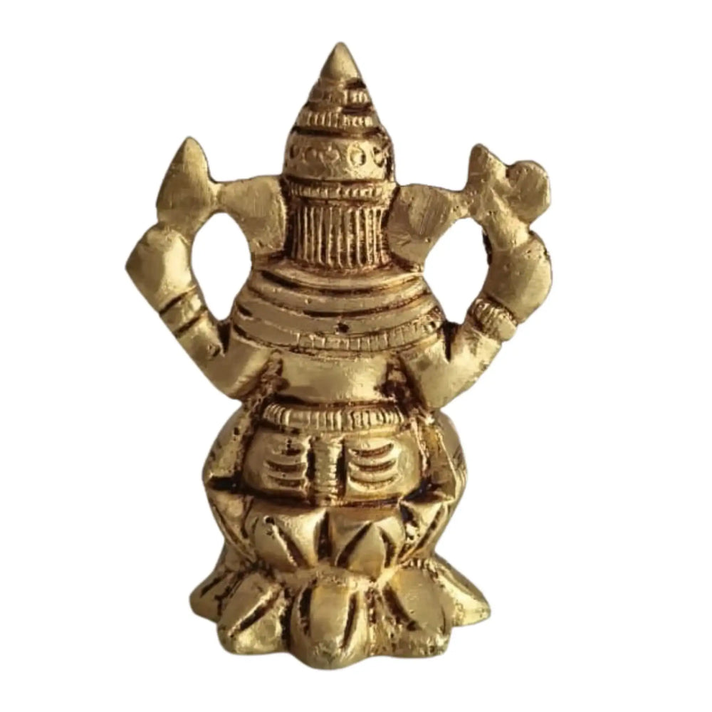 Lord Ganesha Idol with Turban – Remover of Obstacles for Success and Wisdom   Brass Ware