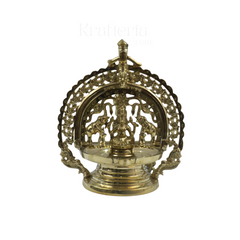 Hanging Bronze Deepam with Lakshmi Idol – Auspicious Temple Decor