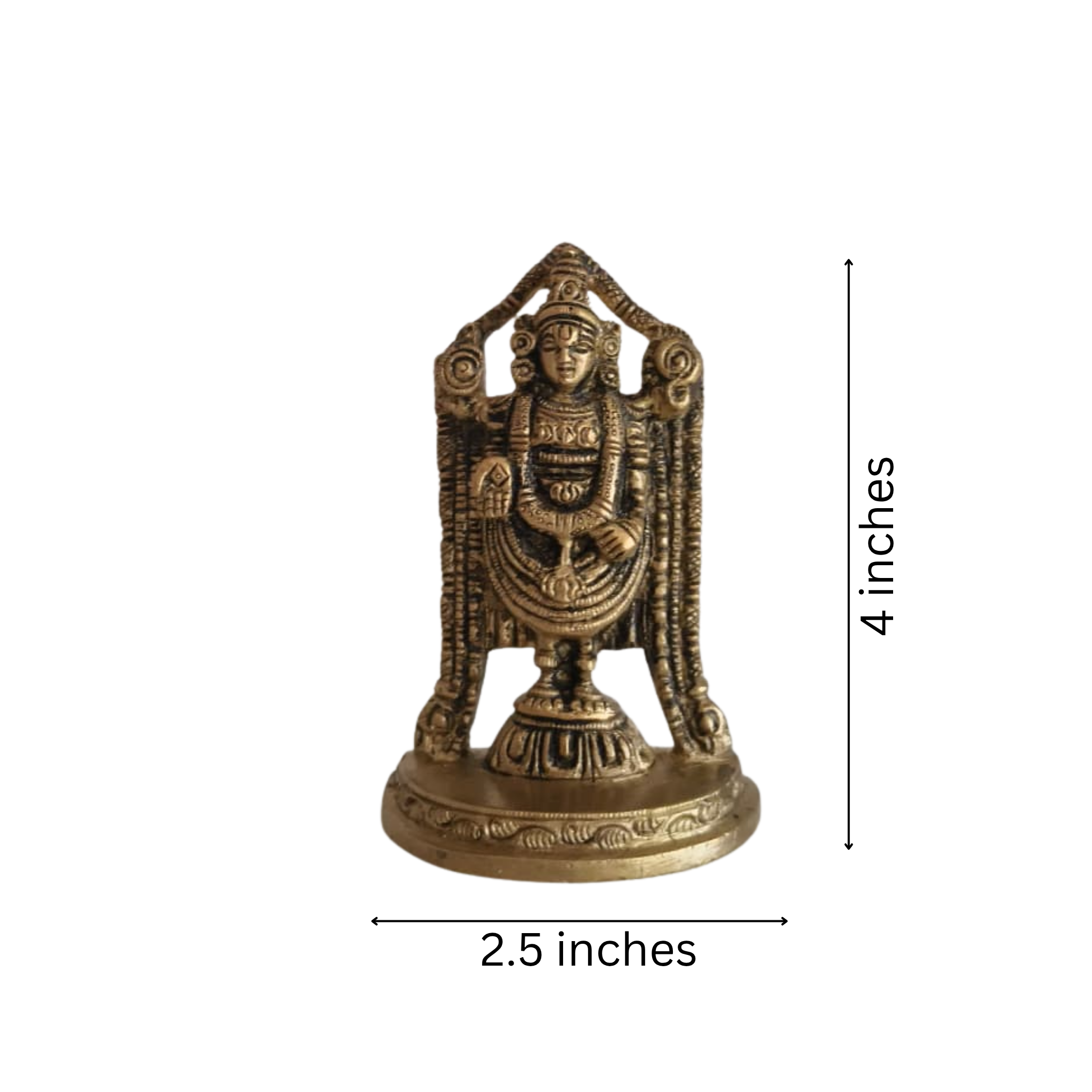 Detailed Brass Lord Venkateswara (Balaji) Idol