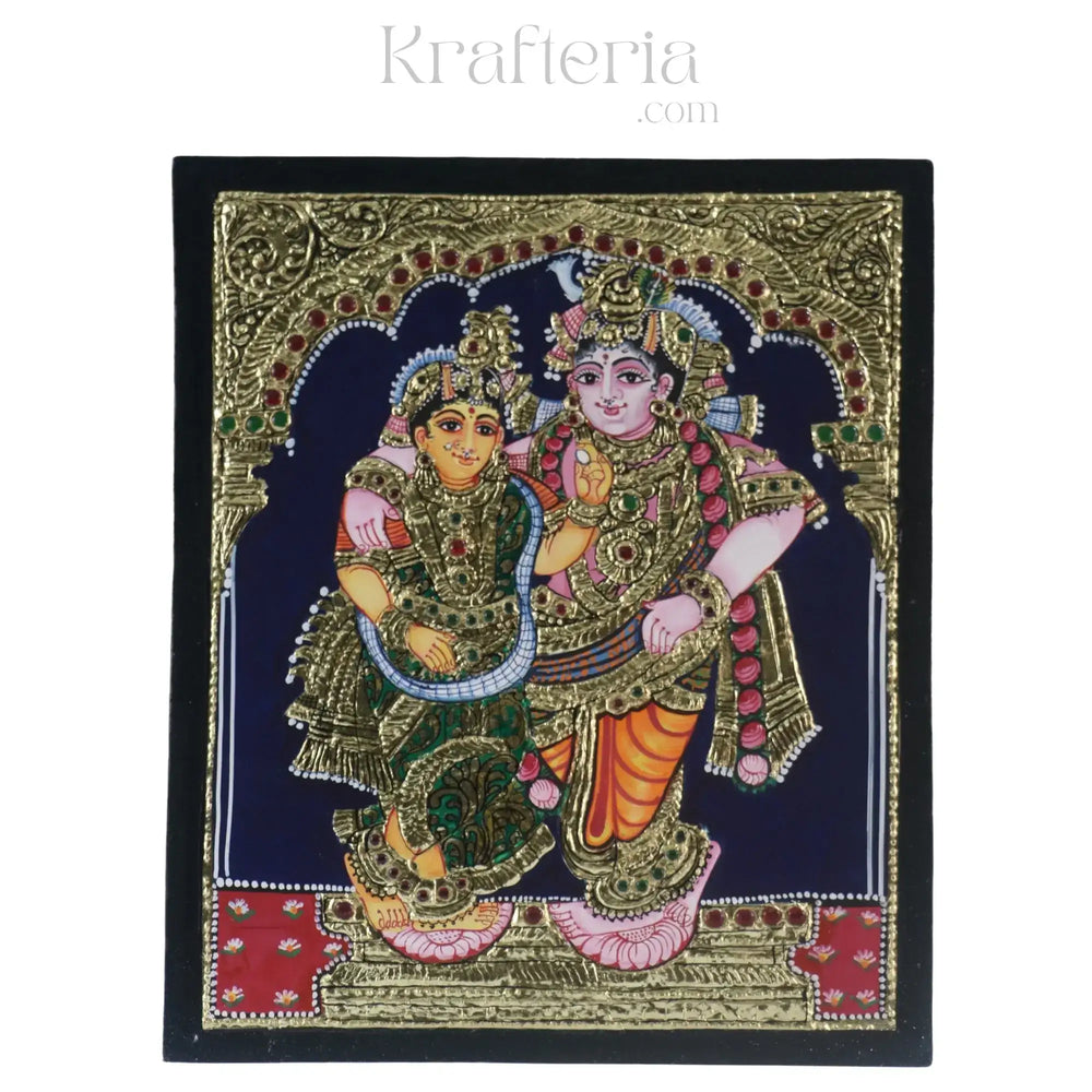 Elegant Radha Krishna – Thanjavur Artistry   Paintings