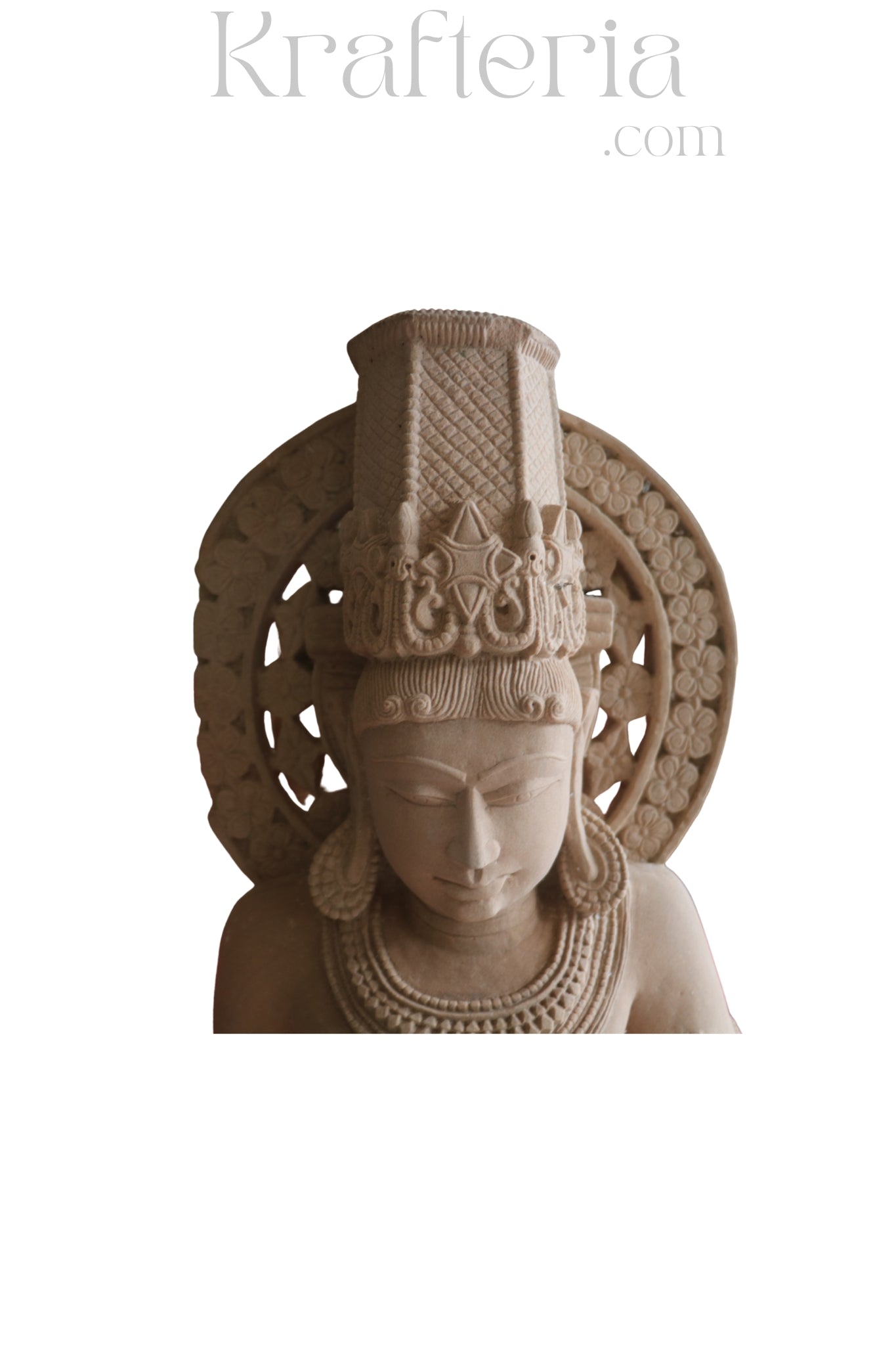 Ancient Indian Sandstone Sculpture of a Divine Being (Deva/Gandharva)