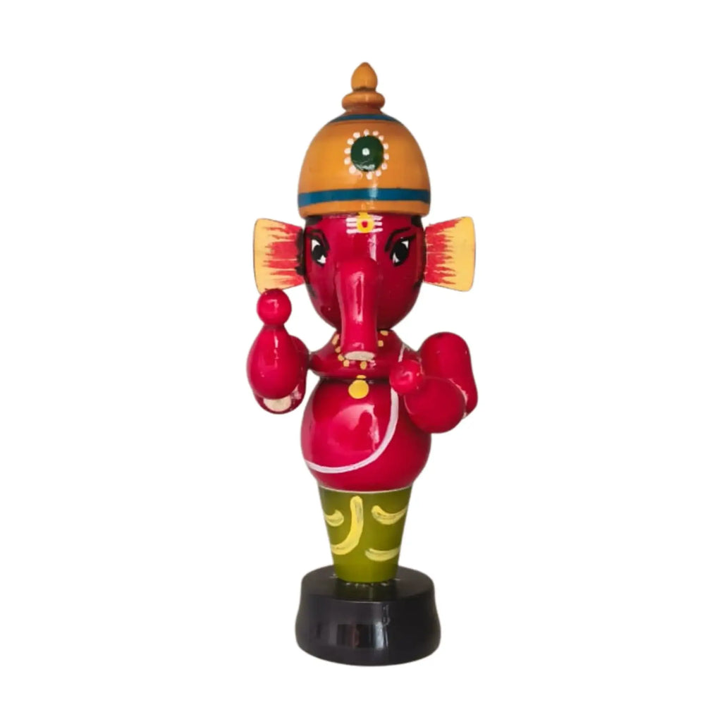 Handcrafted Ganesha Idol - Etikoppaka Art   Etikoppaka Lacquerware