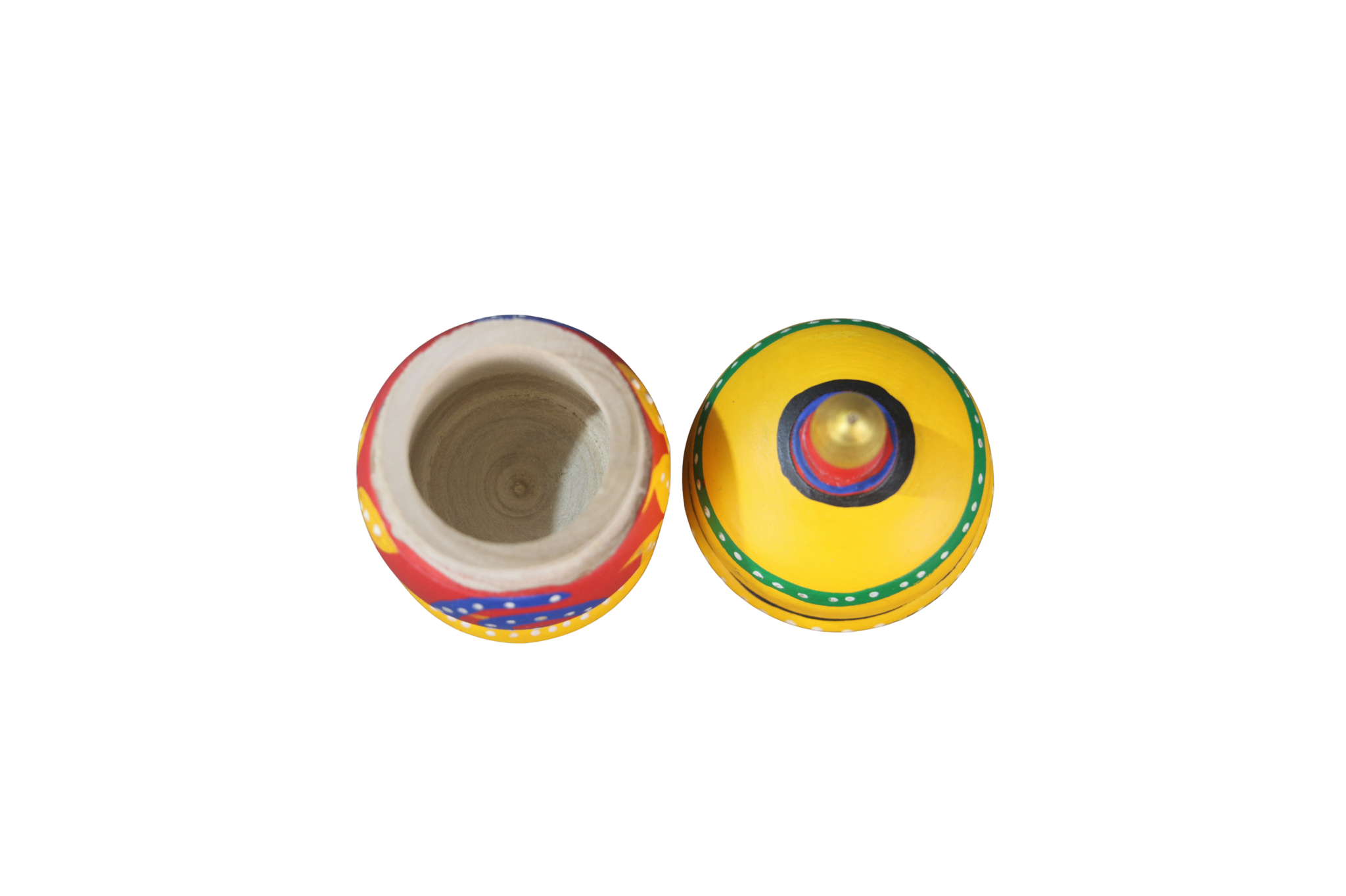 Wooden Sindoor/Kumkuma Holder – Hand-Painted Design