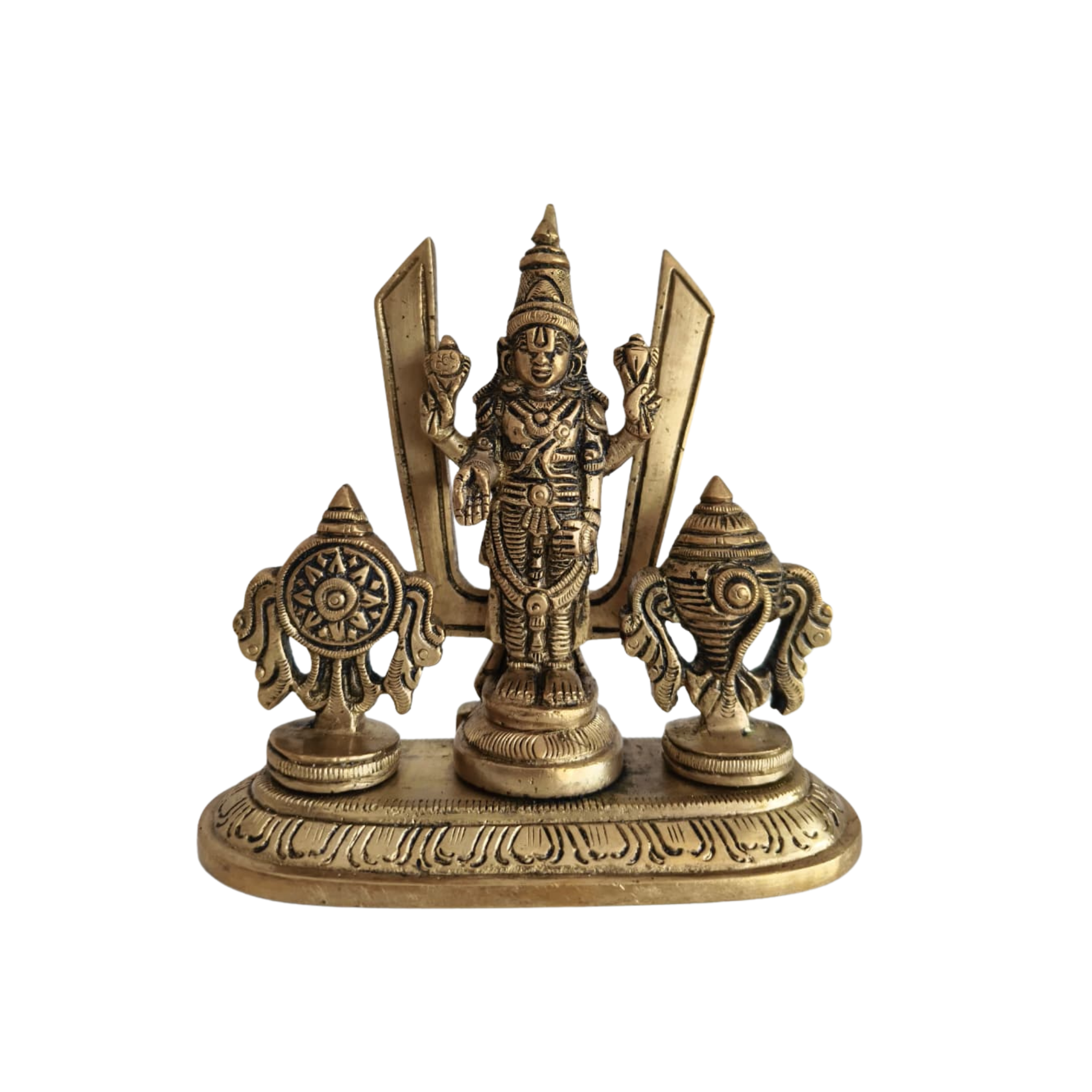 Brass Venkateswara Deity with Symbols