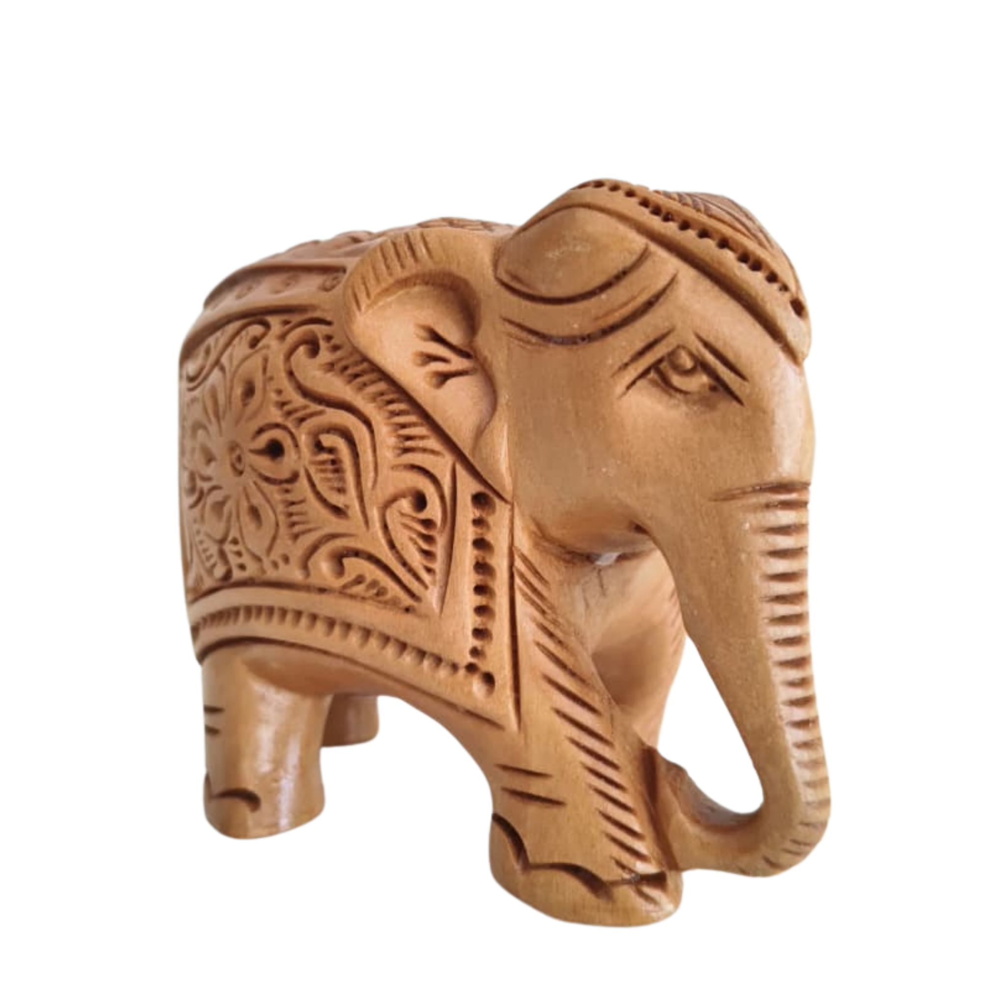 Hand-Carved Wooden Elephants – Artisan Decorative Sculptures