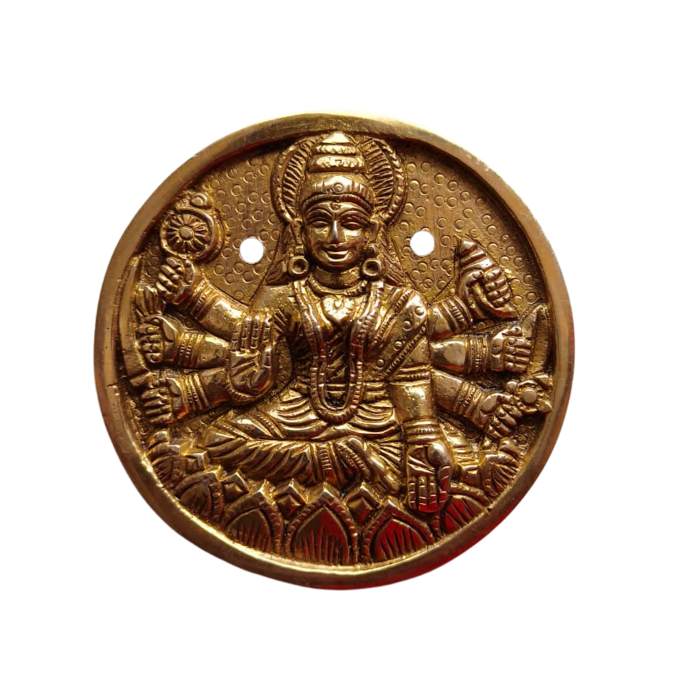 Ashta Lakshmi Brass Set - 8 Piece Handcrafted Goddess Lakshmi Wall Art   Brass Artwork