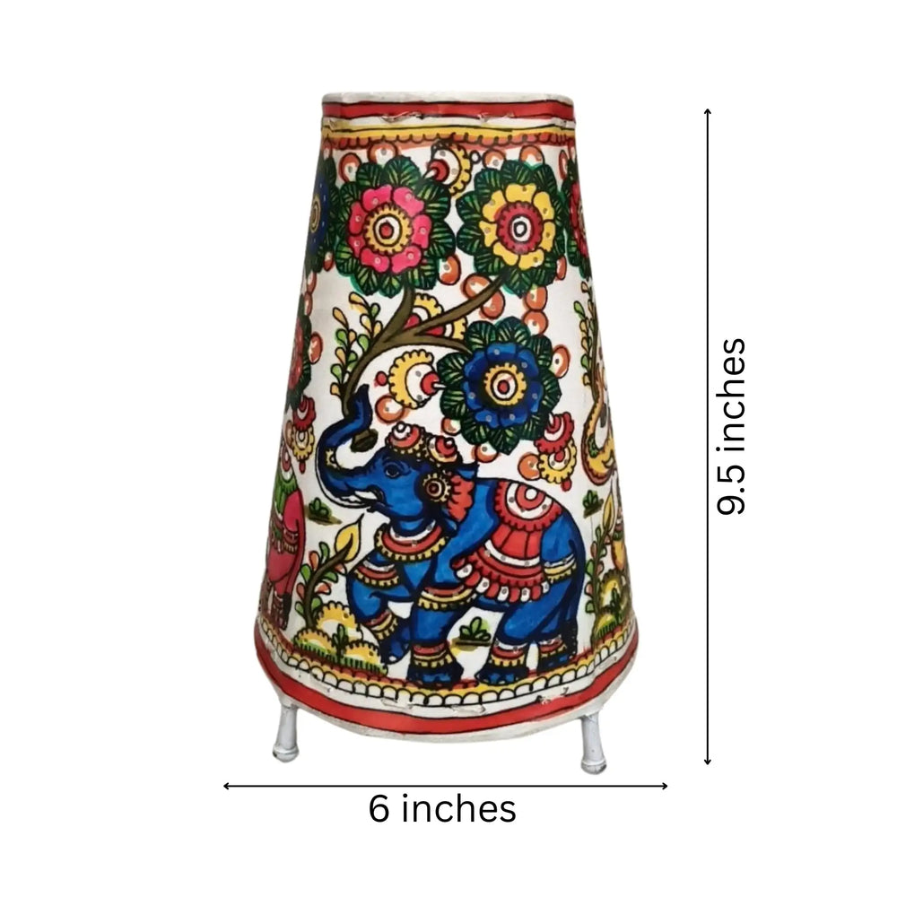 Handcrafted Elephant Leather Puppetry Lamp – A Fusion of Tradition and Elegance | Bed Lamp   Leather Paintings