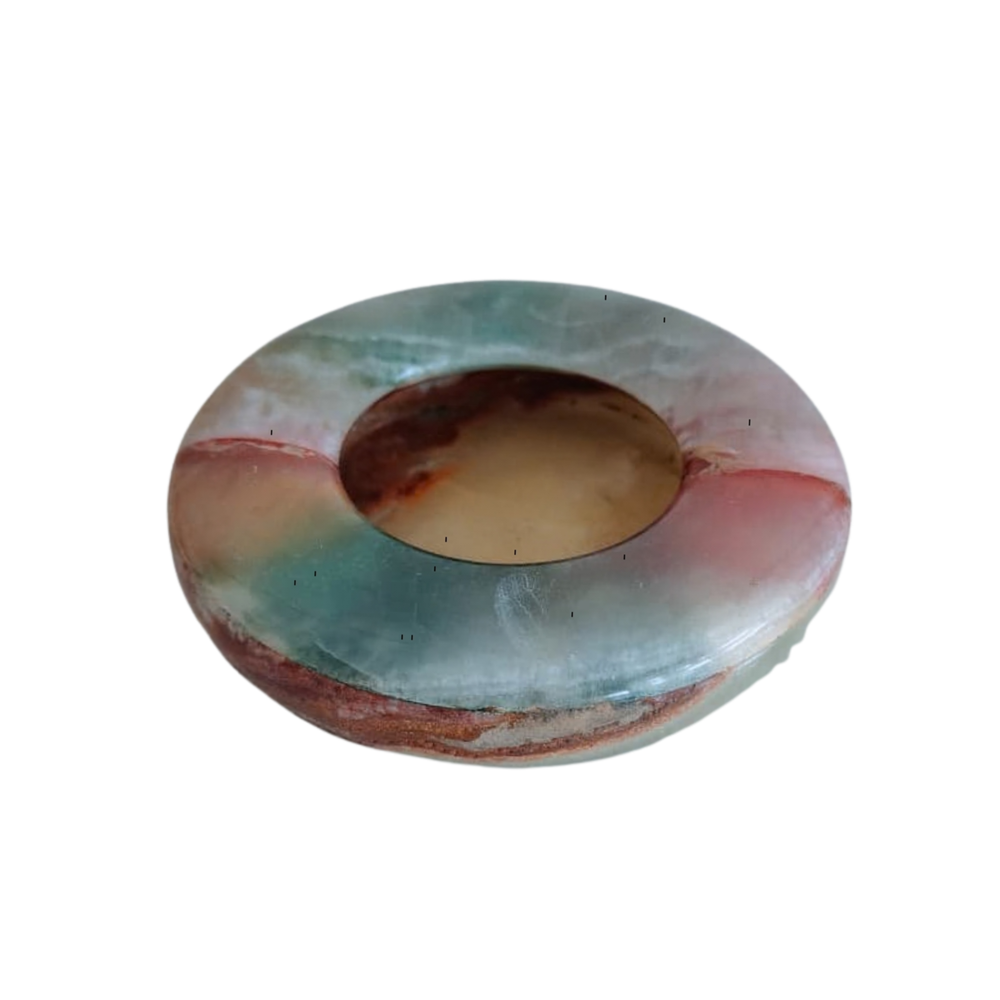 Premium stone ashtray carved from genuine onyx.