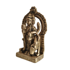 Brass Idol of Dattatreya with Three Heads and Four Dogs