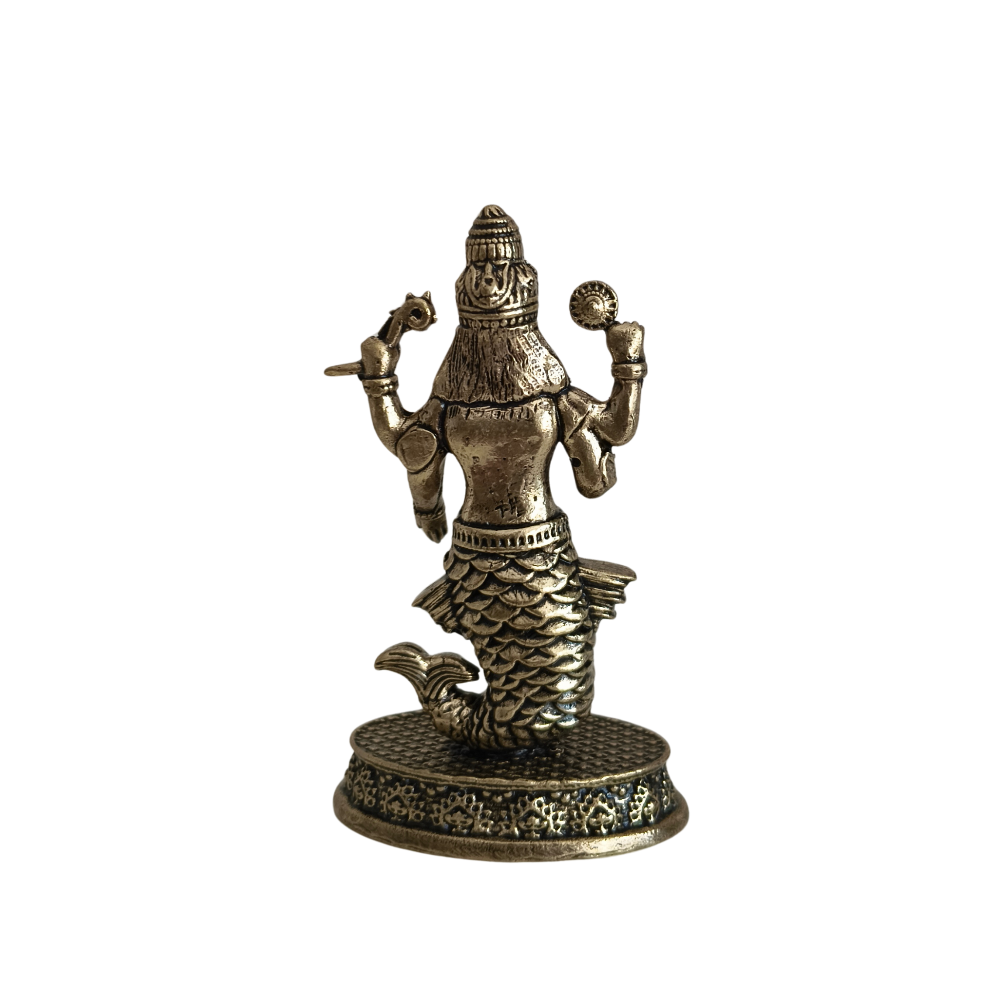 Brass Idol of Lord Matsya (The Fish Avatar of Lord Vishnu)