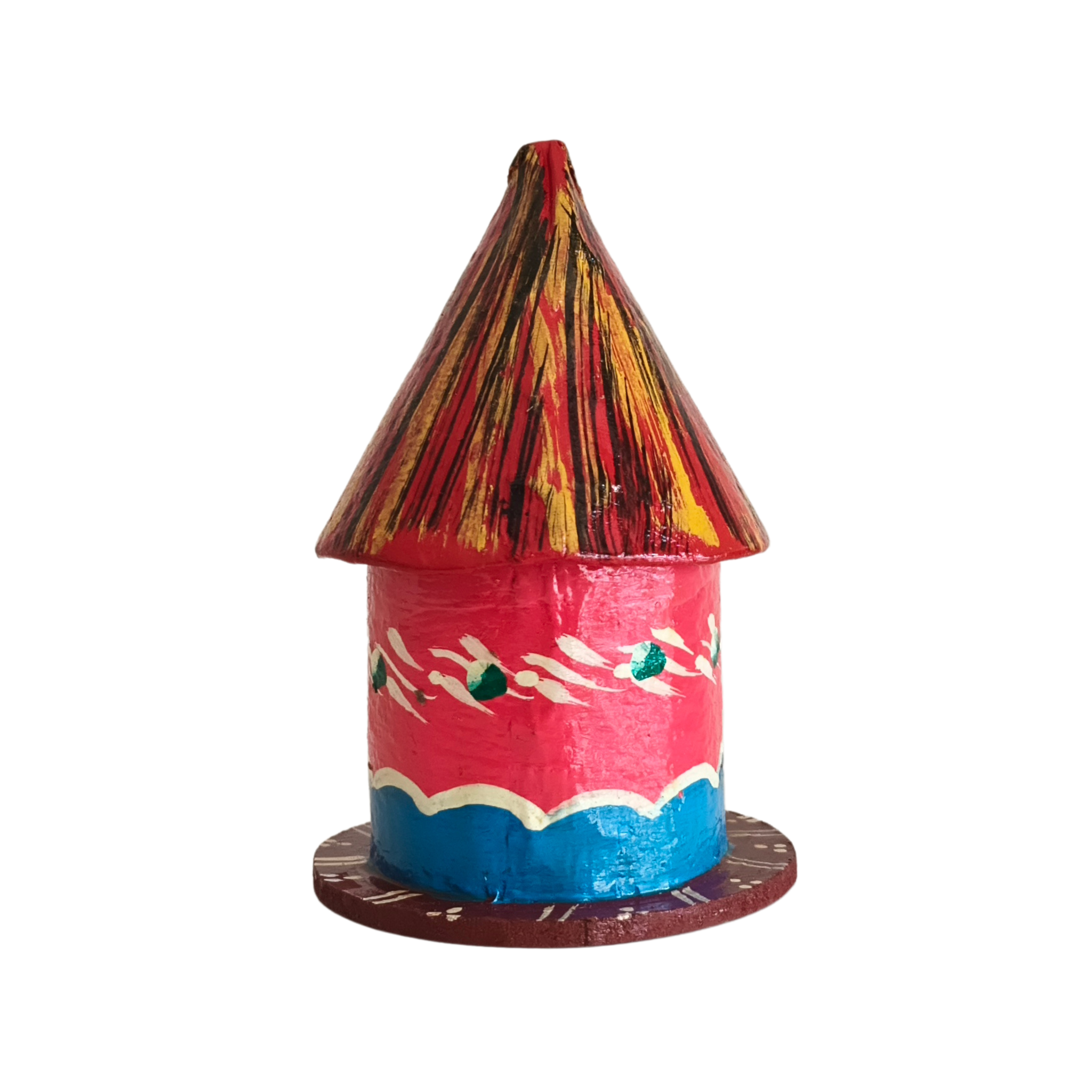 Kondapalli Wooden Craft - Hand-Painted Rustic Hut