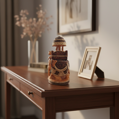 Traditional Wooden Hand-Made Painted Elephant Ambari | Perfect for Home & Gift
