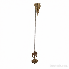 Antique Brass Shankh Chakra Wall Hanging Diya | Traditional Spiritual Oil Lamp   Brass Artwork