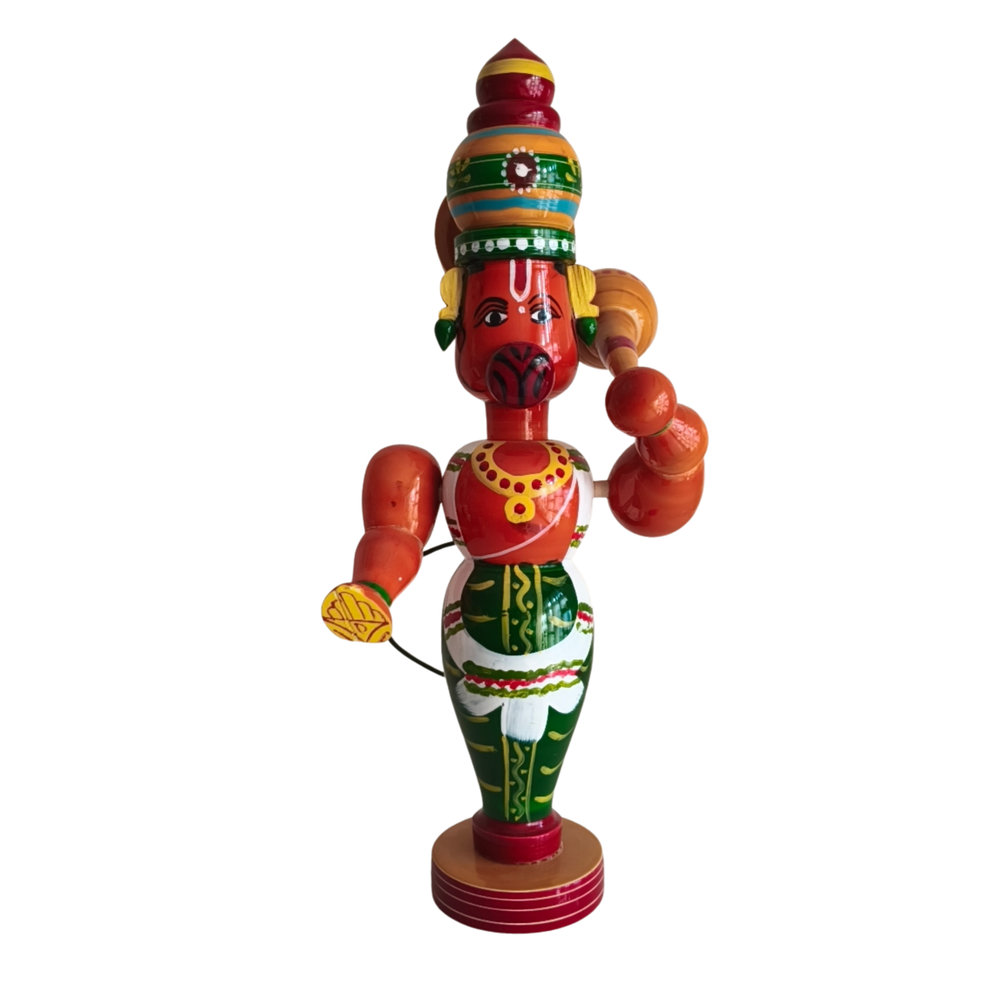 Etikoppaka Lord Hanuman Wooden Statue   Etikoppaka Lacquerware