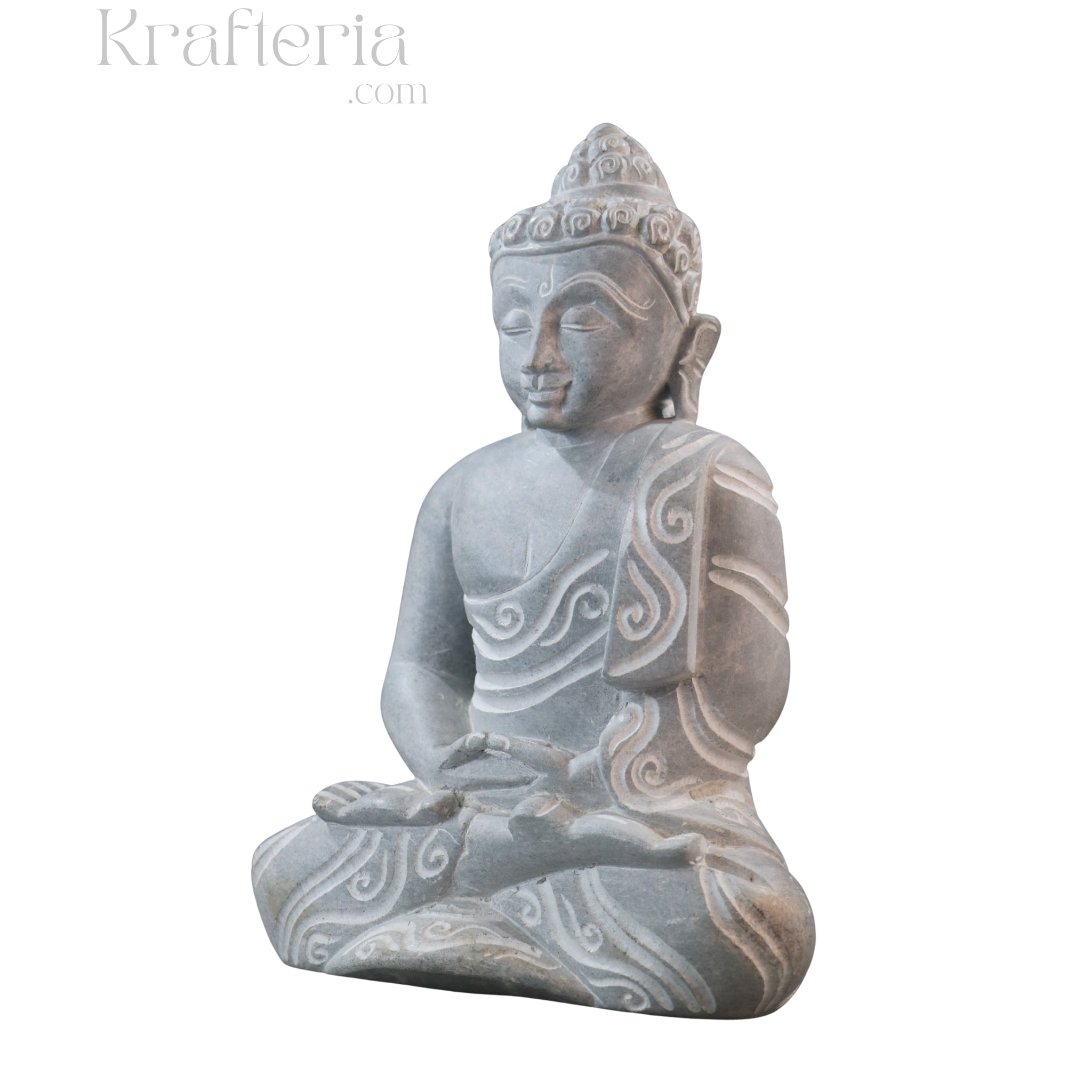 Peaceful Buddha Figurine – Soft Stone Decorative Idol