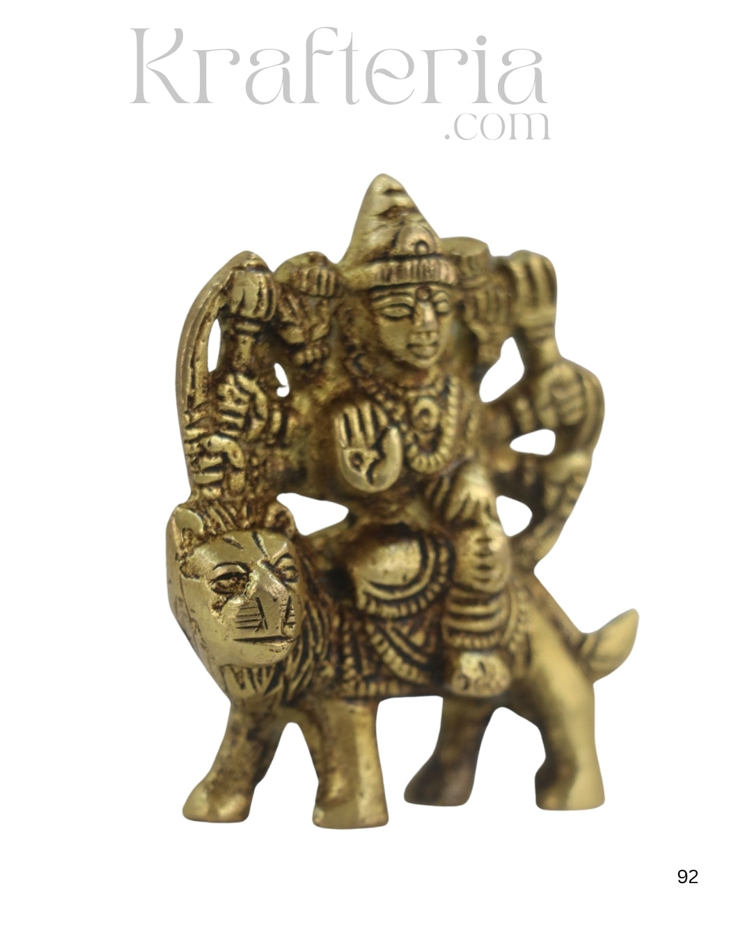 Handcrafted Brass Durga Maa Idol – Symbol of Strength and Courage