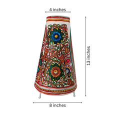 Peacock Glow – Traditional Leather Art for Home Decor | Bed Lamp