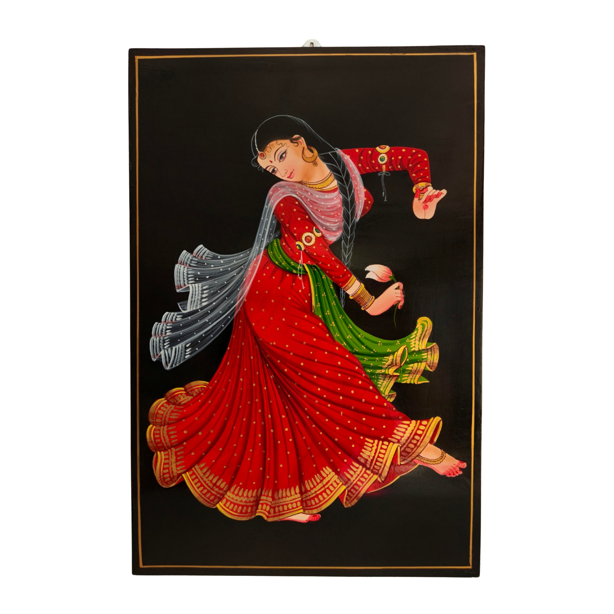 Elegant dancing beauty traditional Nirmal art
