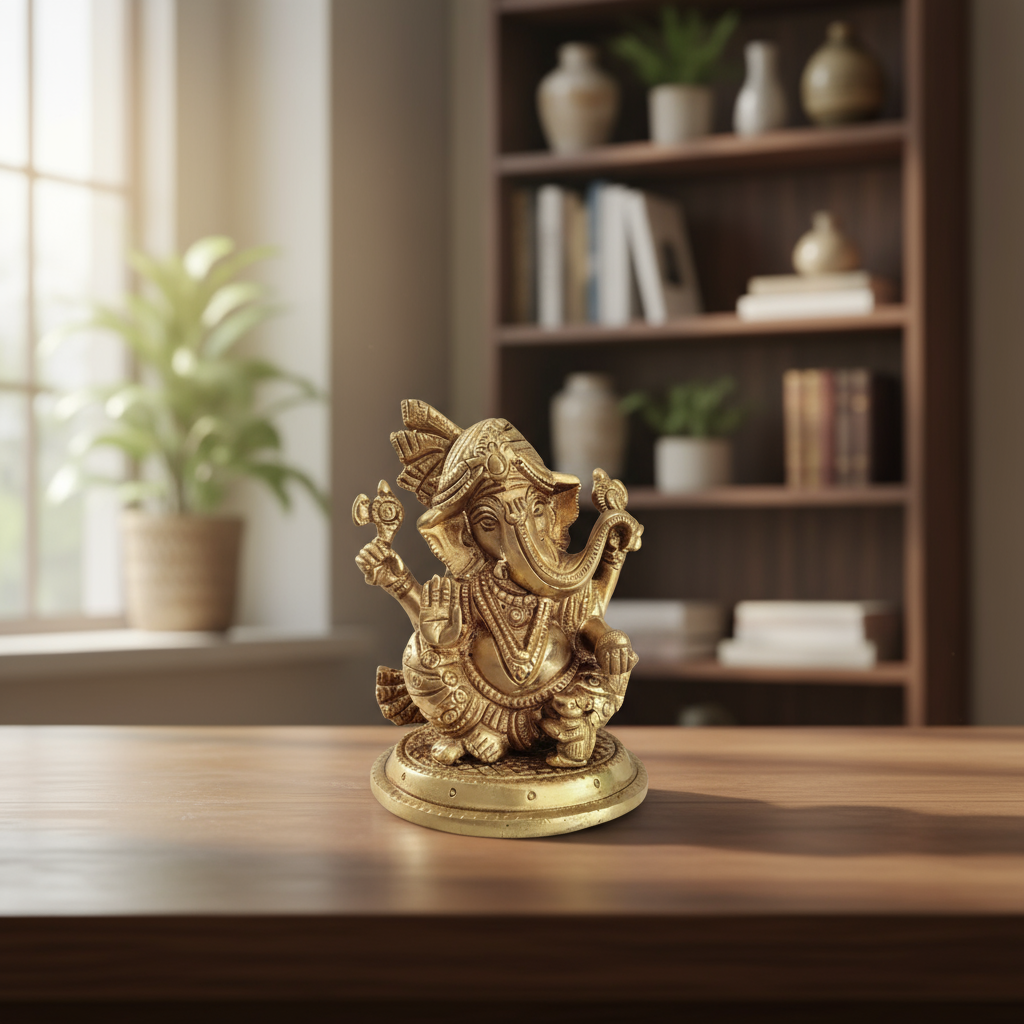 Lord Ganesha Idol with Turban – Remover of Obstacles for Success and Wisdom