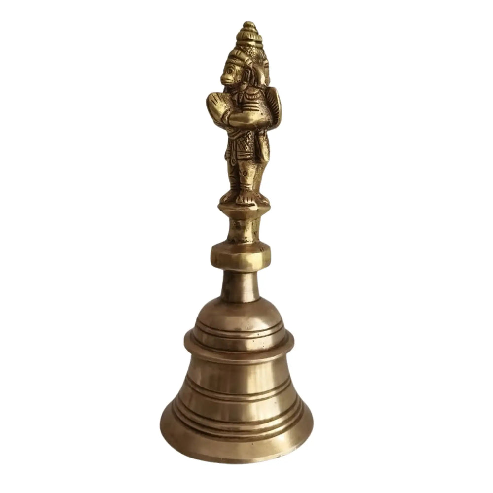 Handcrafted Brass Ghanta | Temple Bell with Auspicious Garuda Finial   Brass Ware