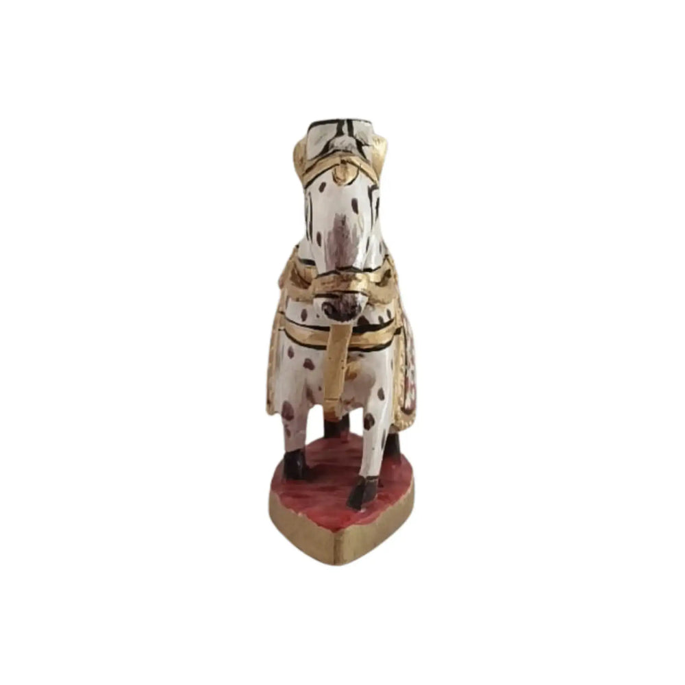 Colorful Hand-Painted Horse with Base | Traditional Art Decor maruthi handicrafts