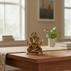 Brass Ganesha Sculpture: Symbol of Prosperity, Intellect, and Protection