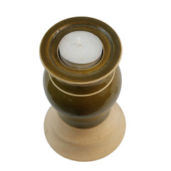 Decorative tabletop candle with holder