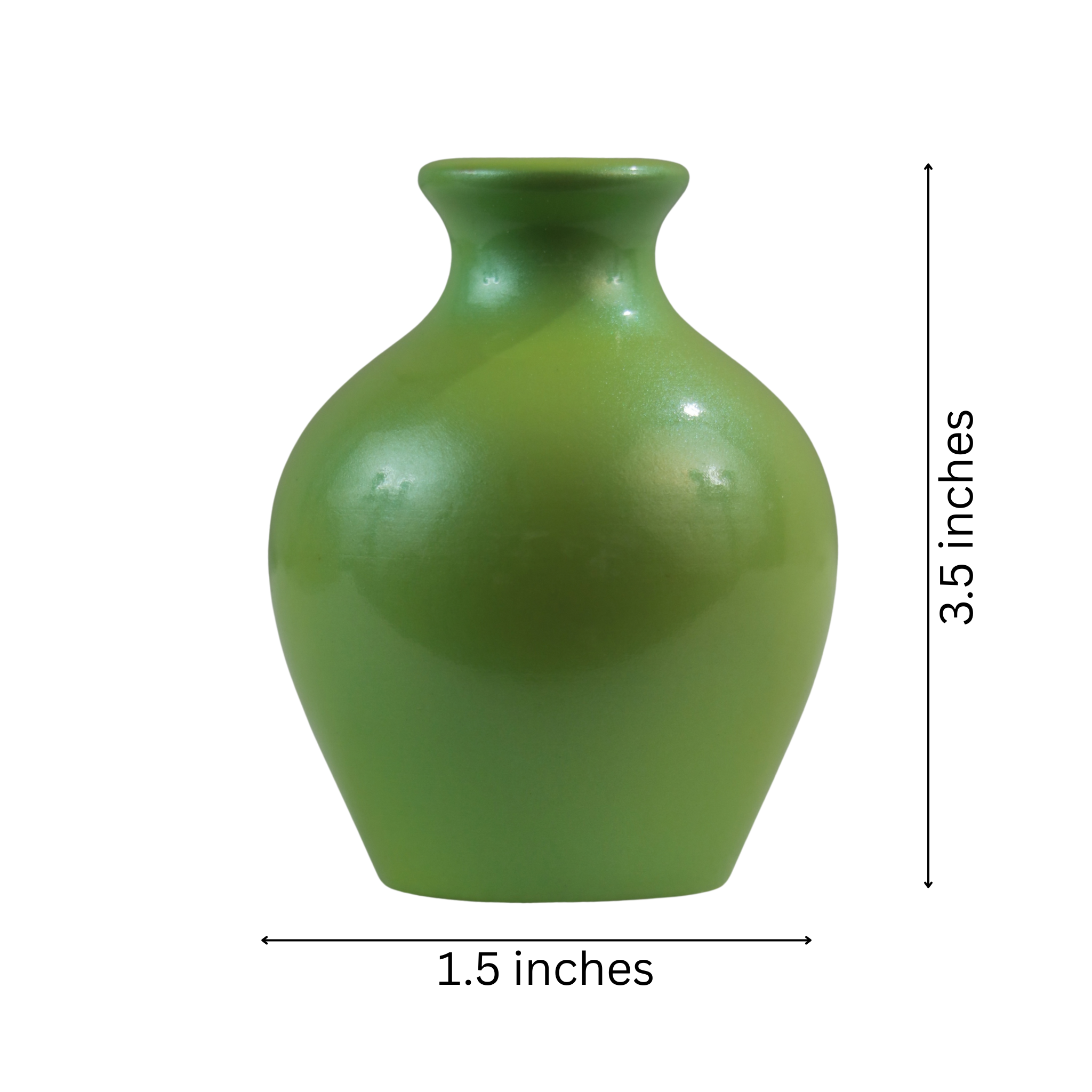 Artisan-made flower vase with rich glossy color texture