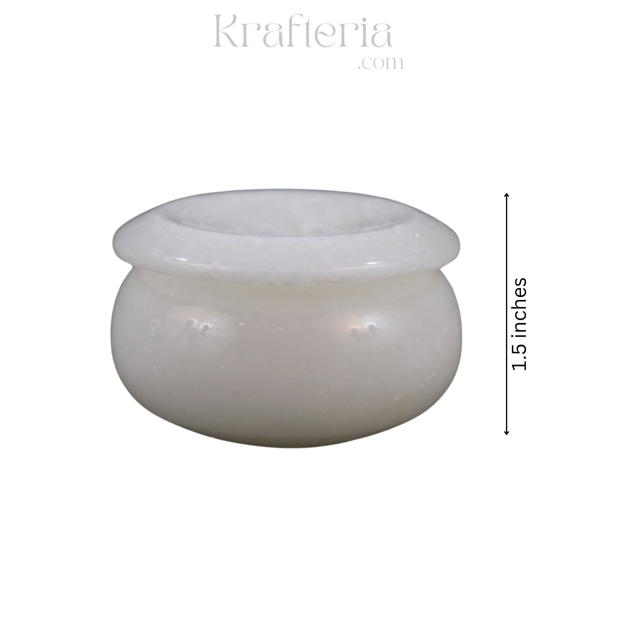 Handcrafted Marble Kumkum Box – Traditional Puja Accessory