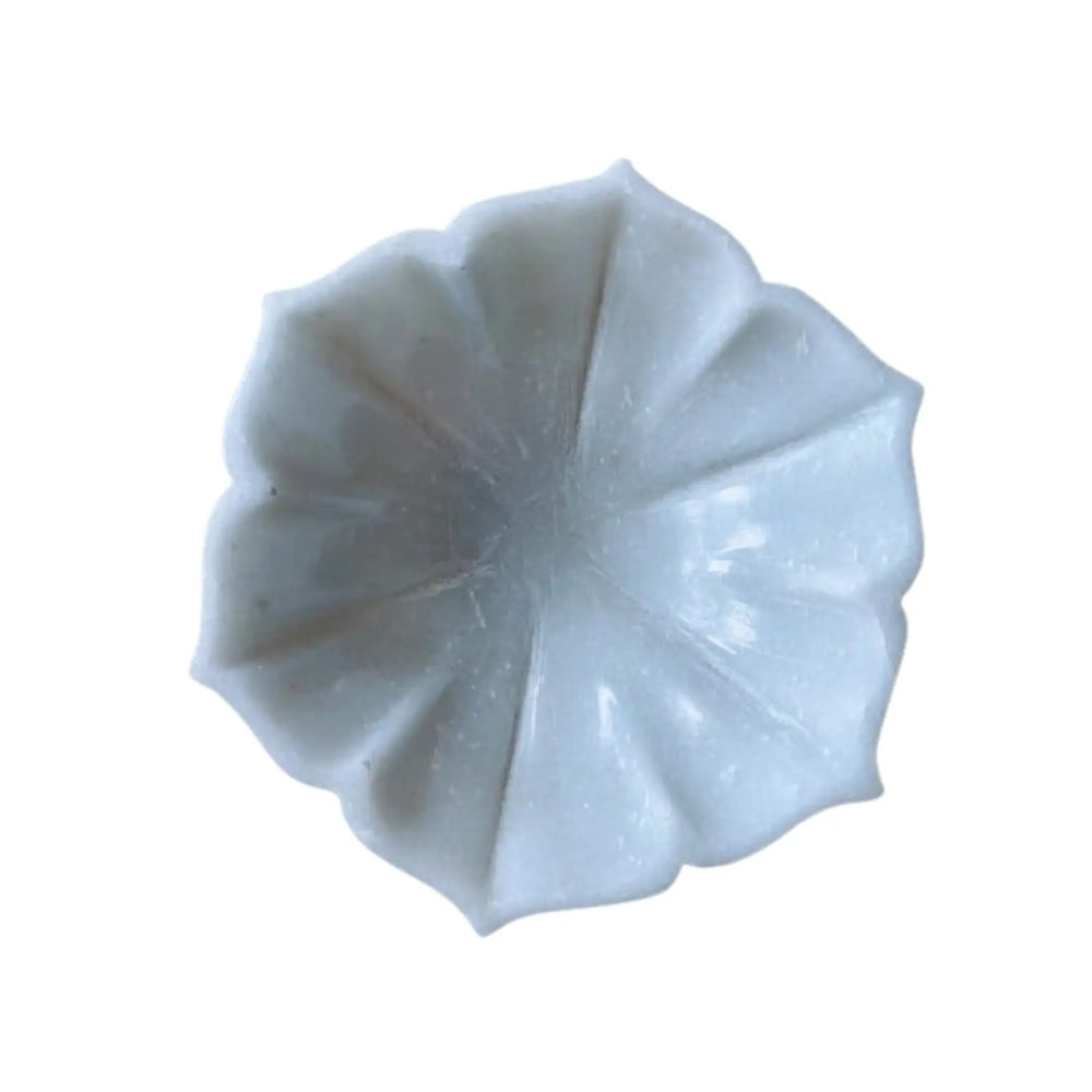 Handcrafted White Marble Flower Bowl – Decorative Urli & Serving Bowl   Marble