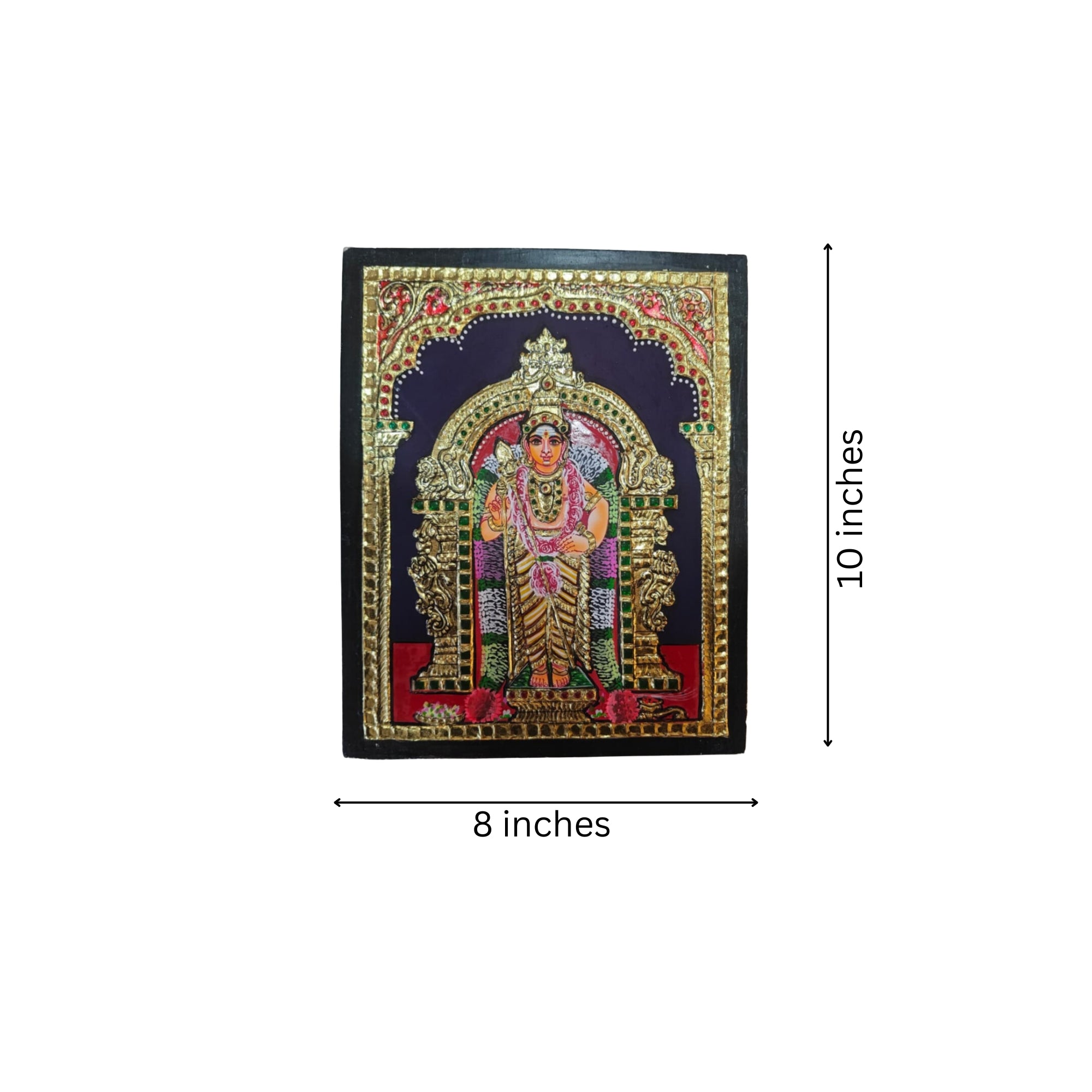 Karthikeya Thanjavur Painting – Elegant & Vibrant Indian Masterpiece
