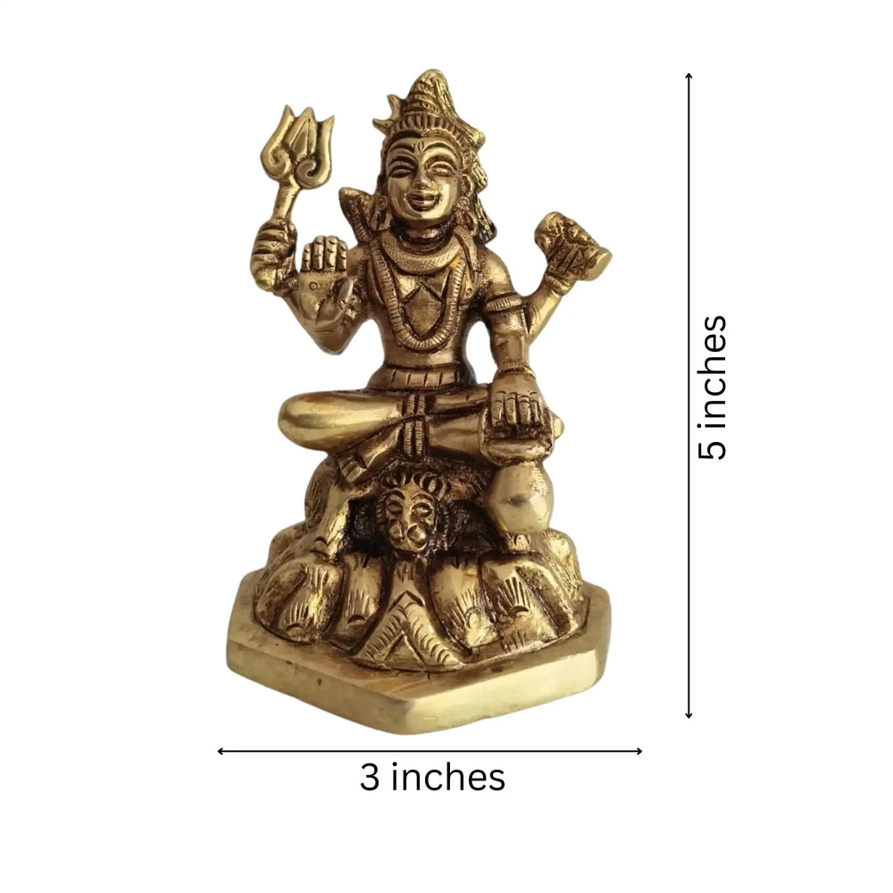 Brass Lord Shiva Idol – Mahadev Statue for Spiritual Home Decor   Brass Ware