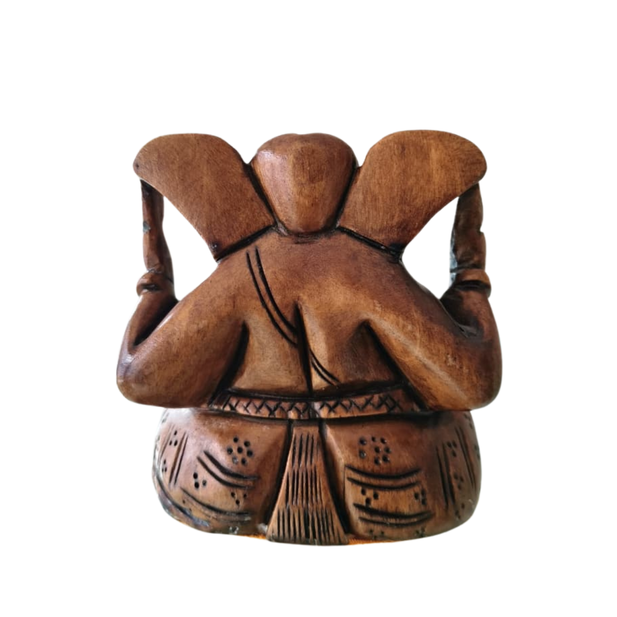 Hand-Carved Wooden Lord Ganesha Idol – Traditional Home Decor