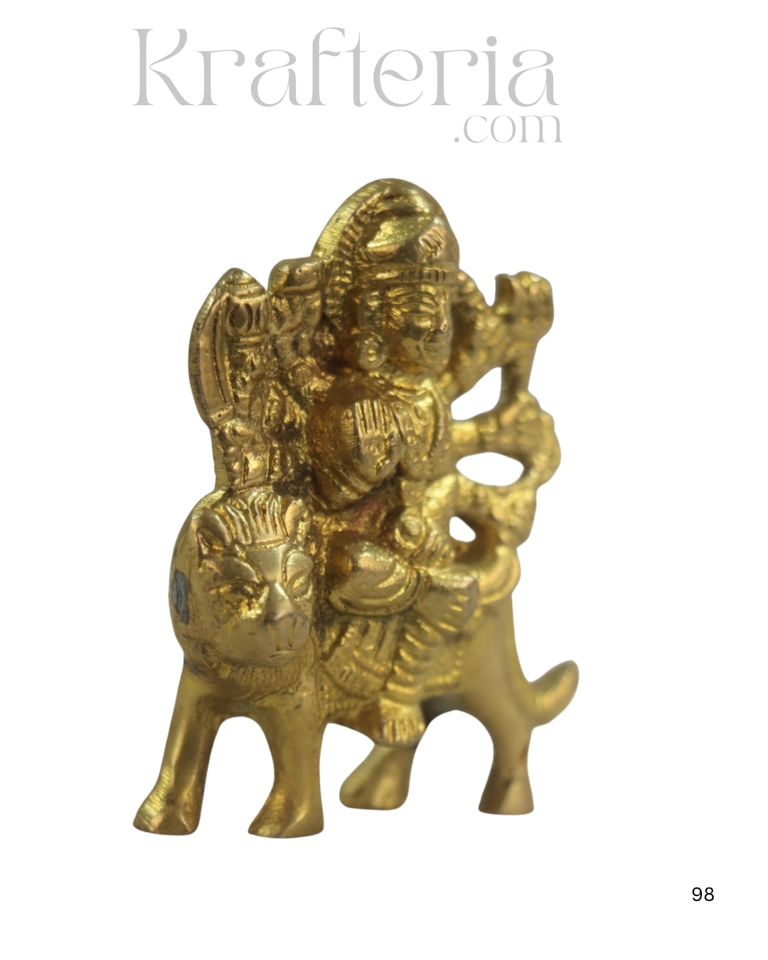 Handcrafted Brass Durga Maa Idol – Symbol of Strength and Courage