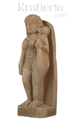Sandstone Sculpture of a Divine Female Figure