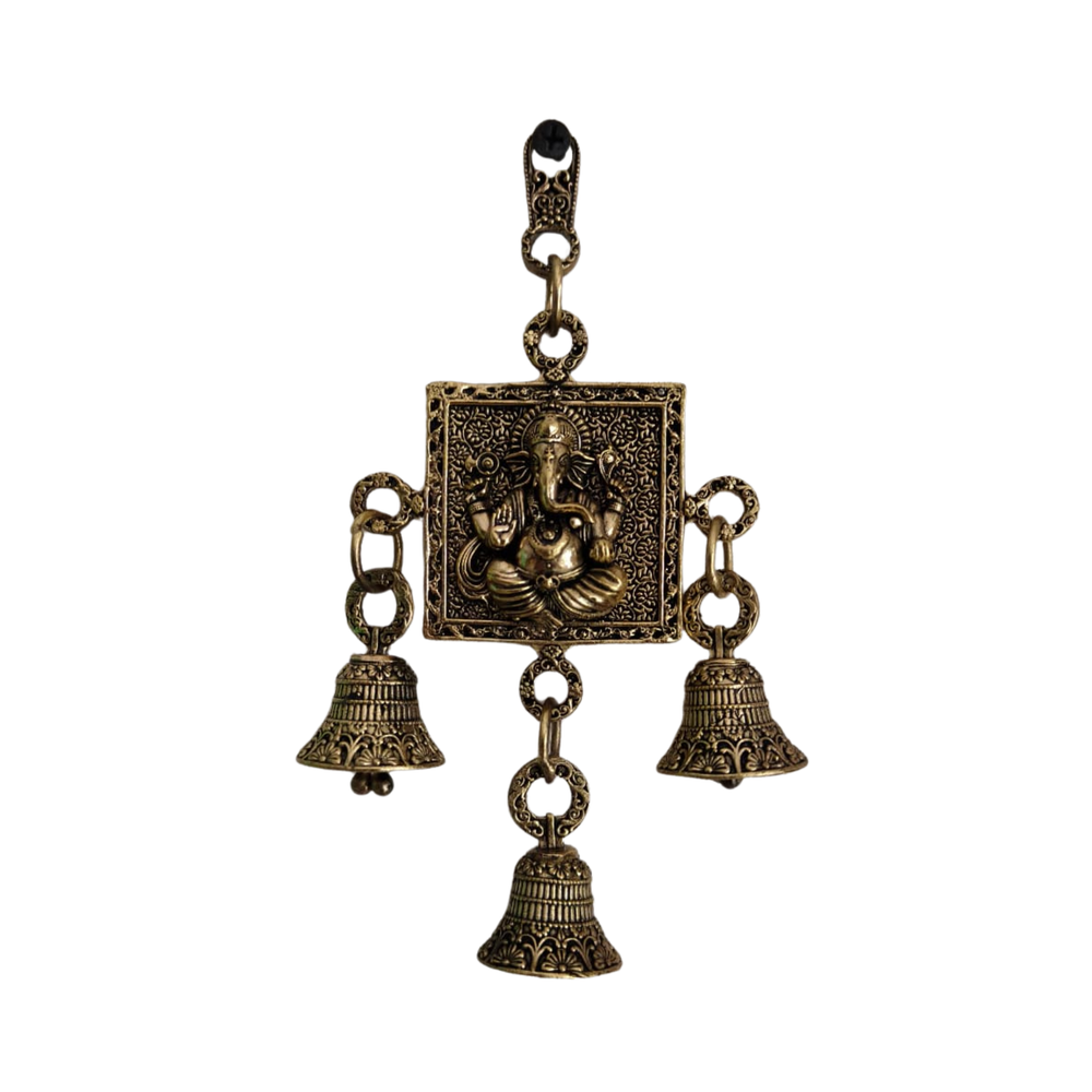 Brass Finish Lord Ganesha Wall Hanging   Brass Artwork